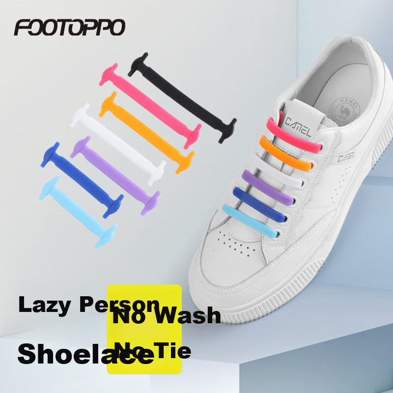 FOOTOPPO Colorful Elastic Shoe Laces with Buckle