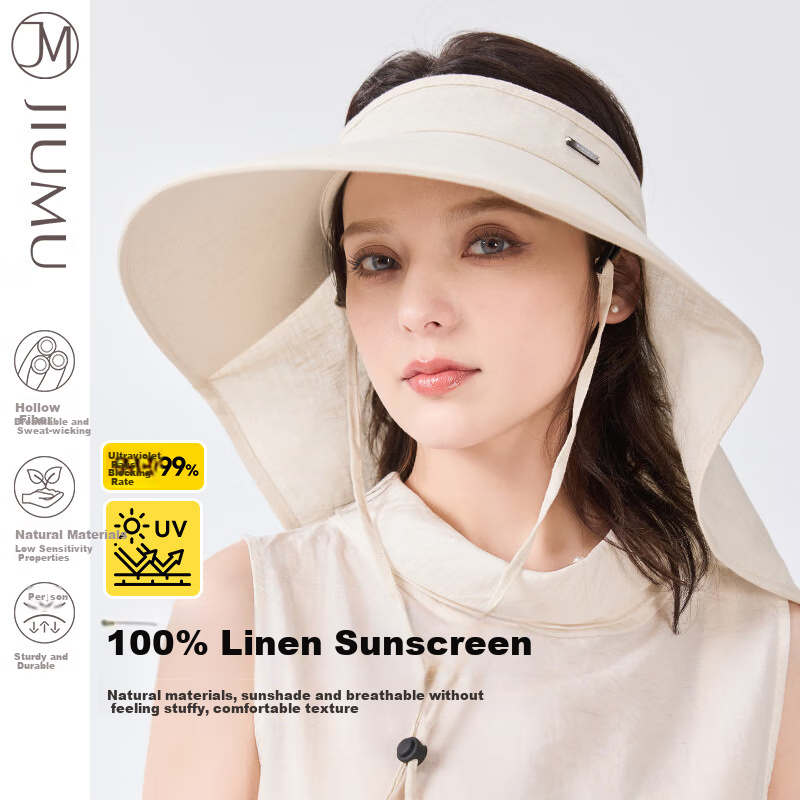 JIUMU Linen Sun Visor for Women