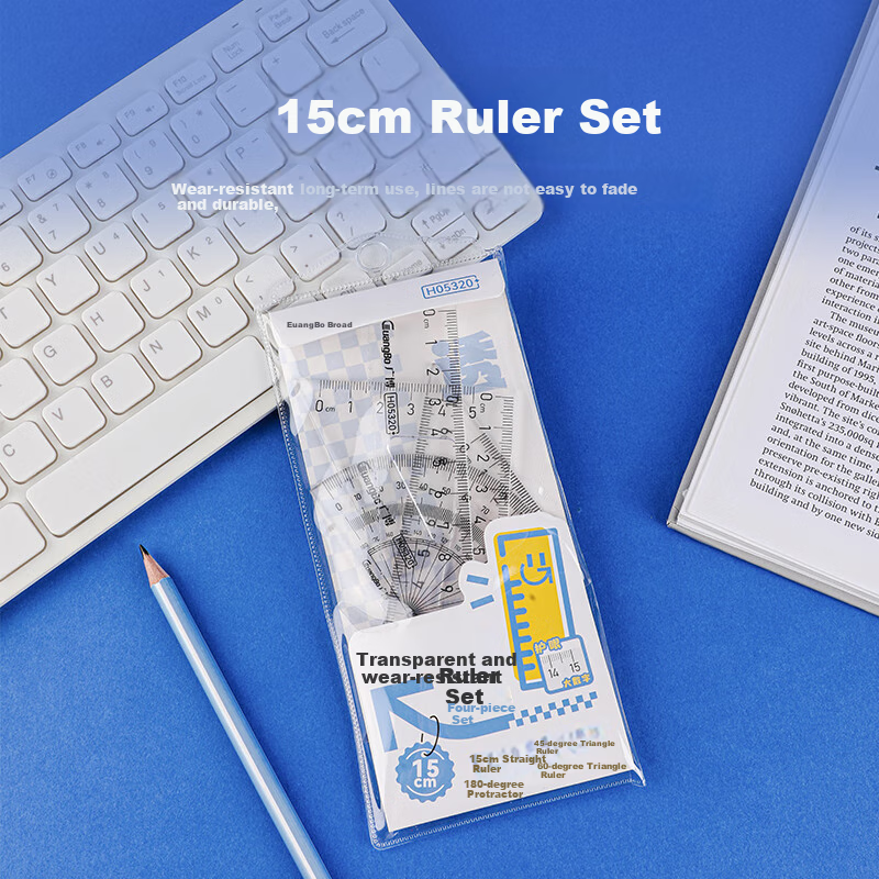 GuangBo Durable Thickened Triangle Ruler Set
