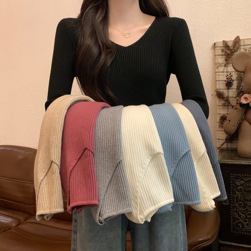 YUZHAOLIN Women's V-Neck Knit Undershirt