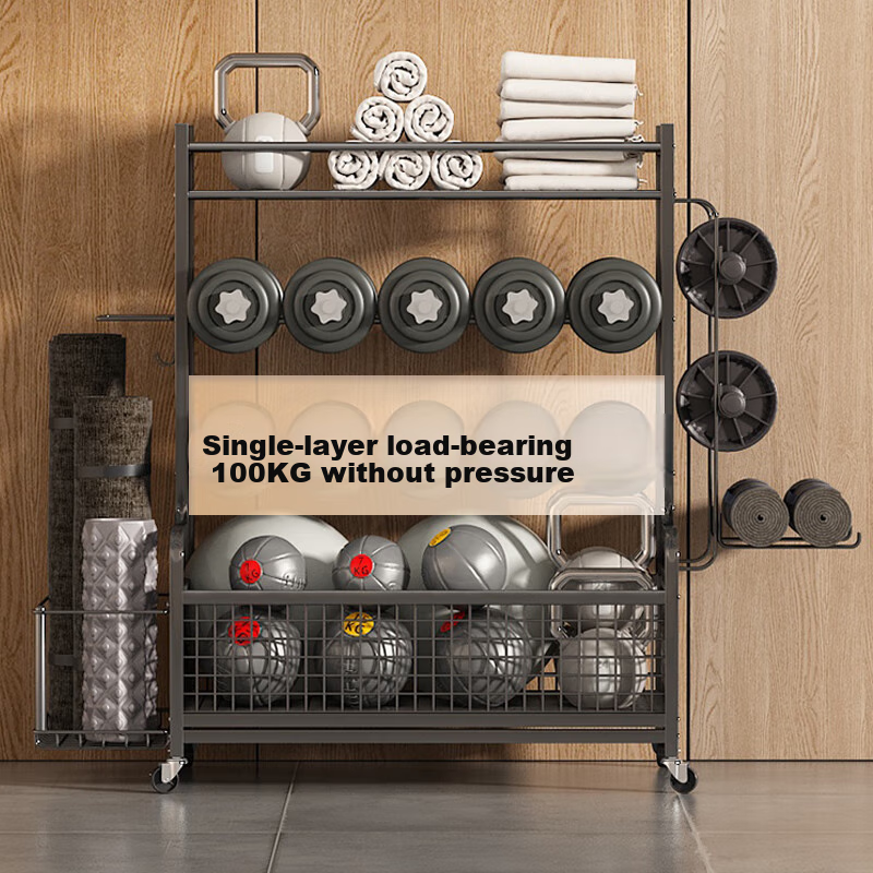 AEY Fitness Equipment Storage Rack - Dumbbell & Yoga Gear Organizer