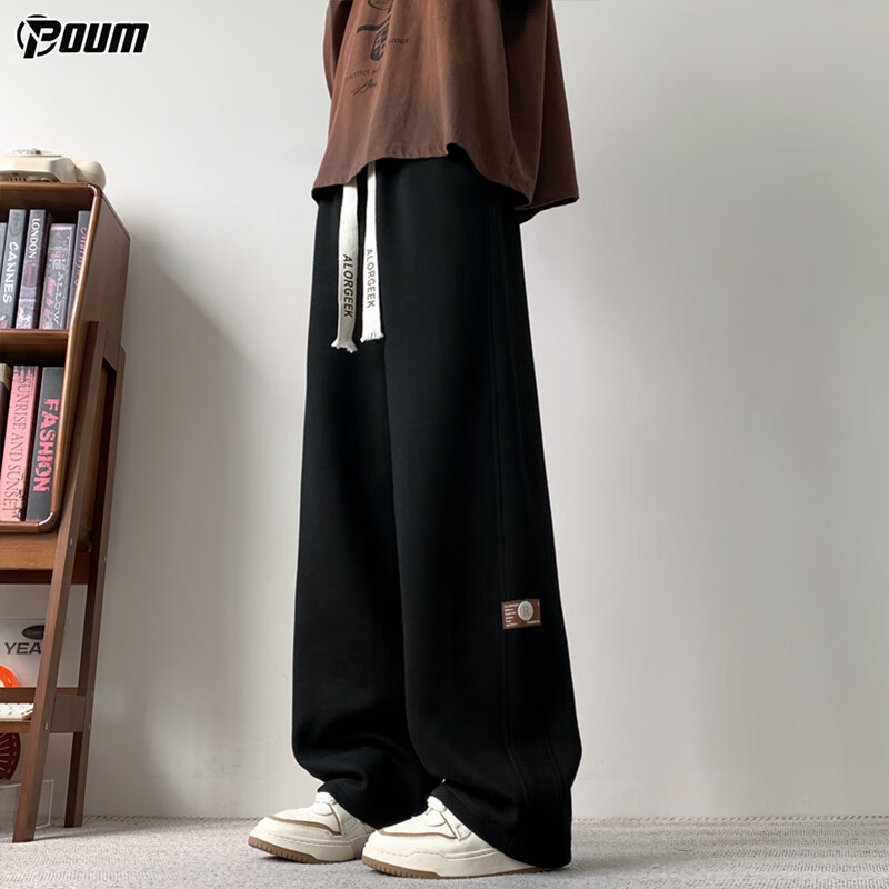 POUM American-Style Trendy Straight-Leg Pants