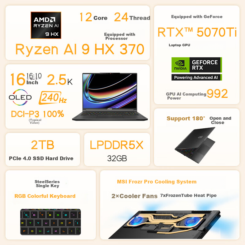 MSI Jueying 18 AI 2025 Gaming Laptop