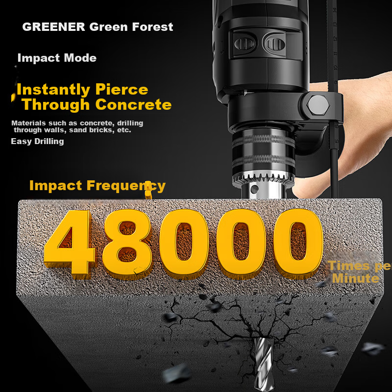 GREENER 710W High-Power Impact Drill
