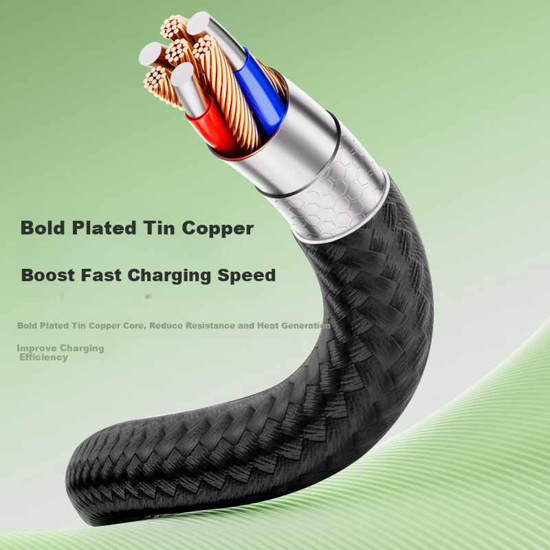 Pisen Apple 17 Charging Cable, Dual Type-C, 60W Fast Charging, 20cm