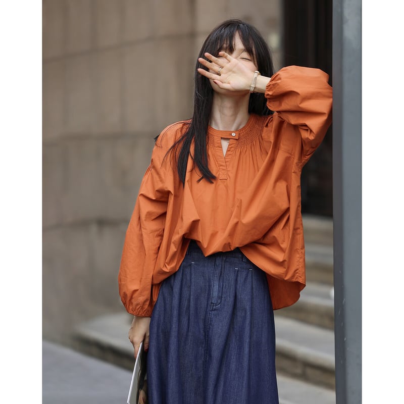 Mt Fresh Cloud Cotton Spring French Openwork Shirt