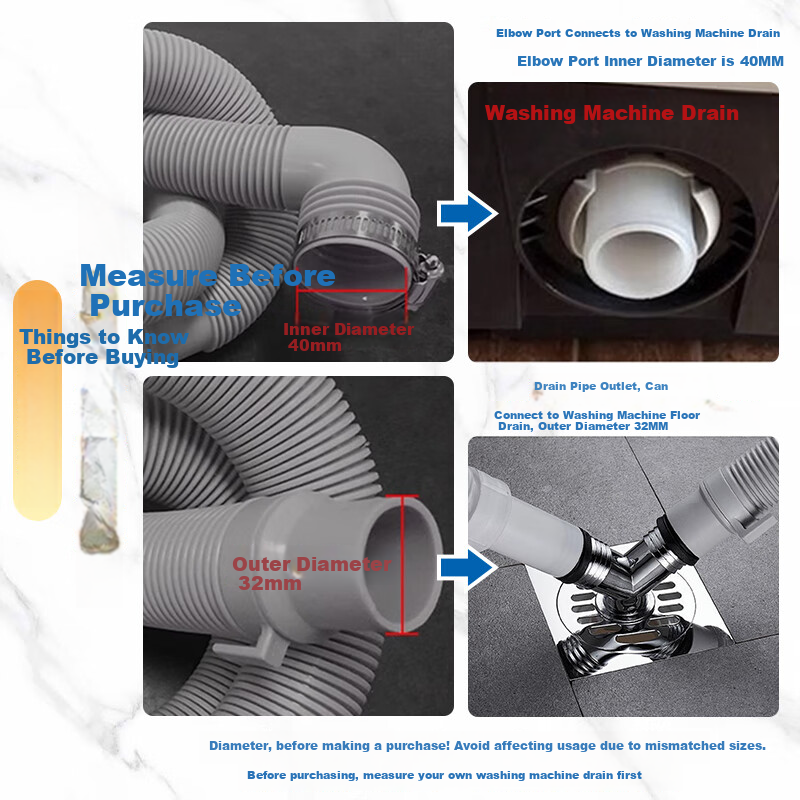 Lelandi Washing Machine Hose Extension for Haier