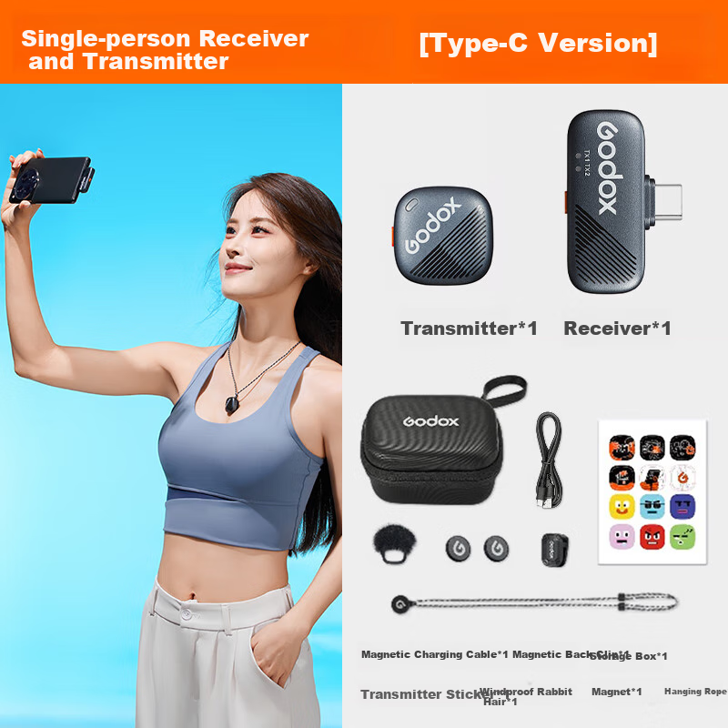 Godox Cube Wireless Lavalier Mic for Vlogging & Interviews