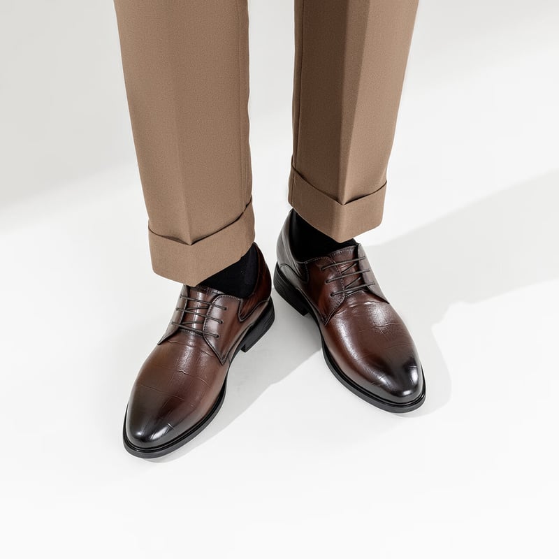 Aokang Men's Business Formal Leather Shoes for Grooms
