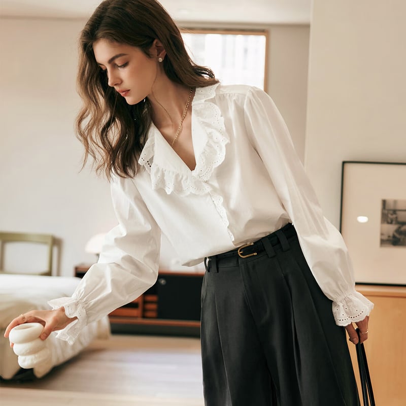 Olrain French Lace Blouse