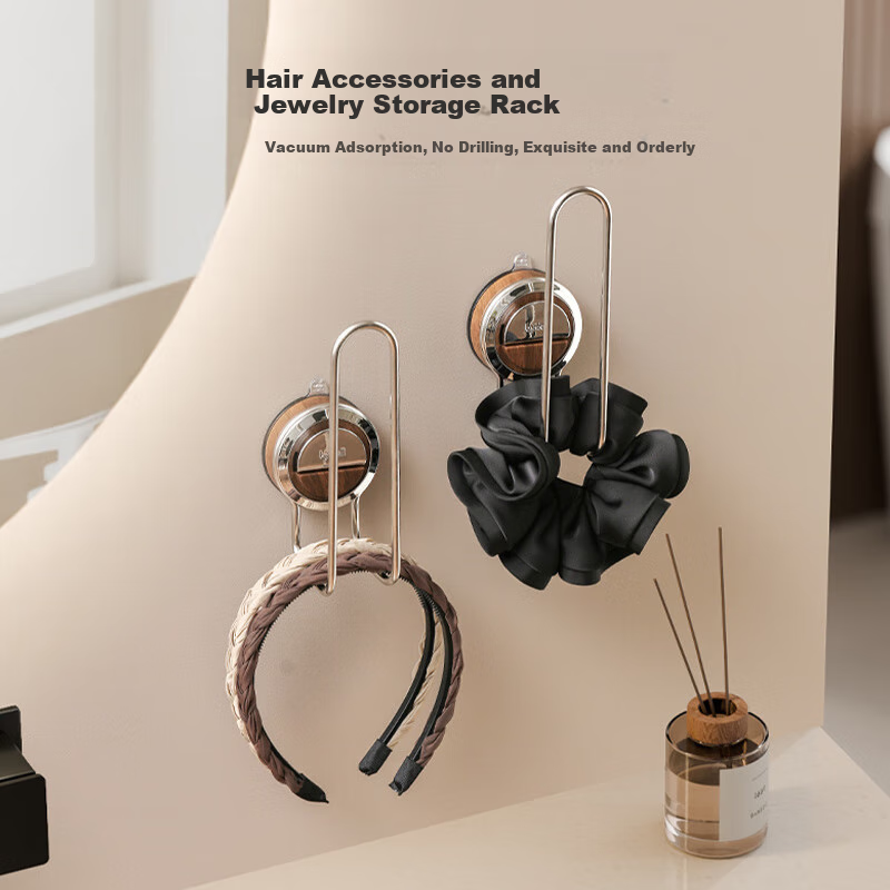 Bydoll Suction Cup Storage Rack for Hair Accessories