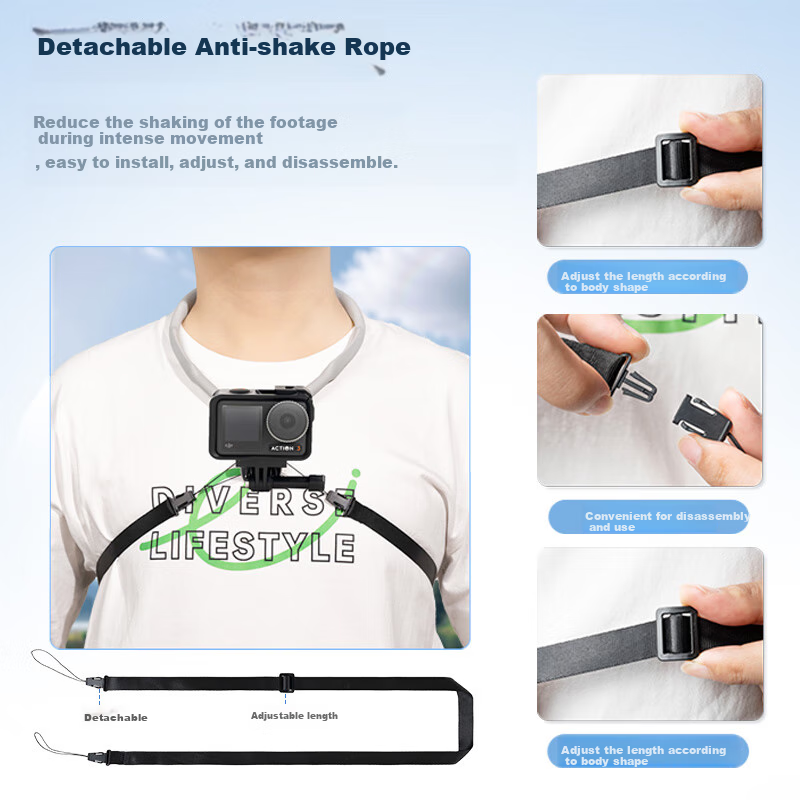 BIAZE Quick-Release Neck Strap for Action Cameras