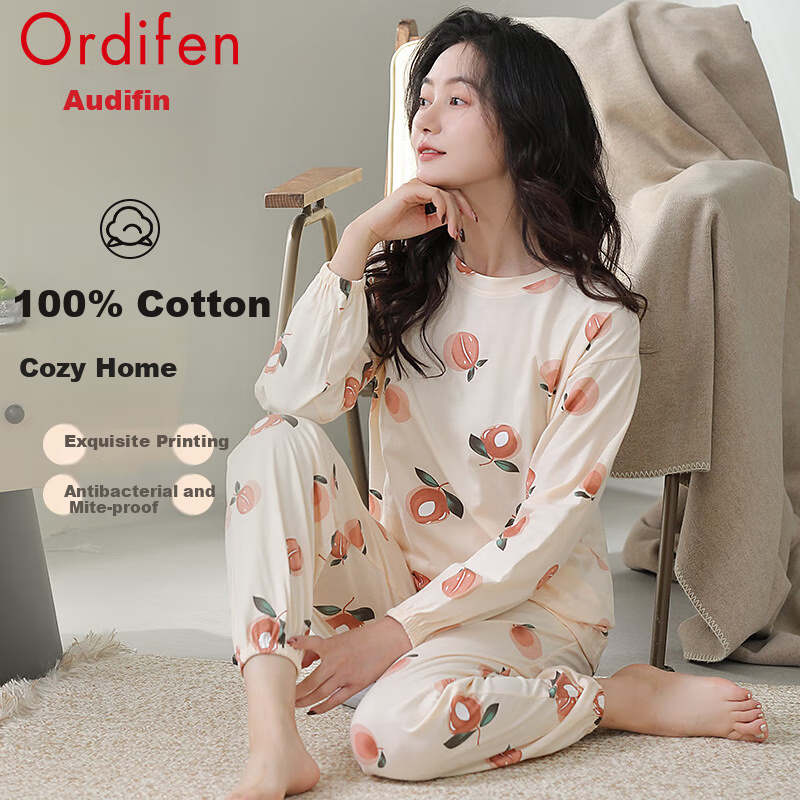 Ordifen Women's Cotton Pajama Set