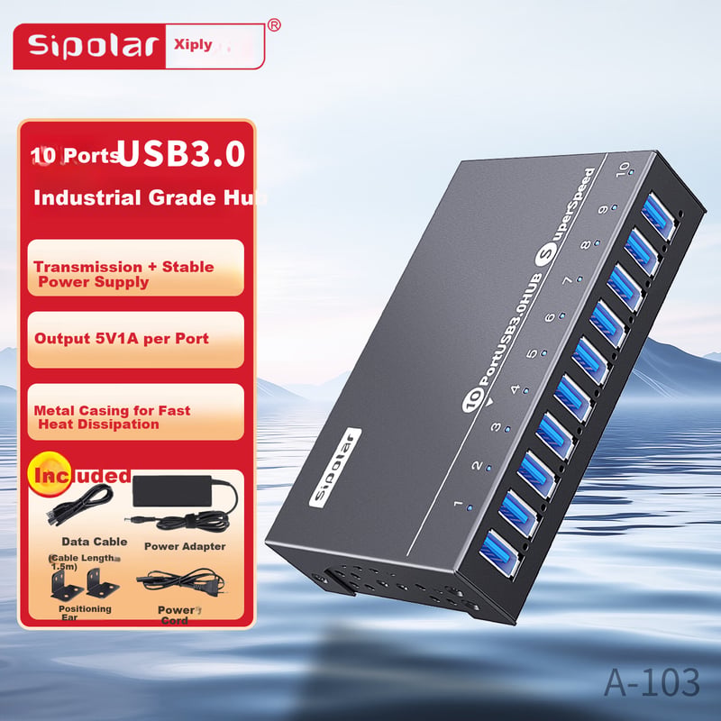 SIPOLAR USB3.0 Expansion Dock with 10 Ports