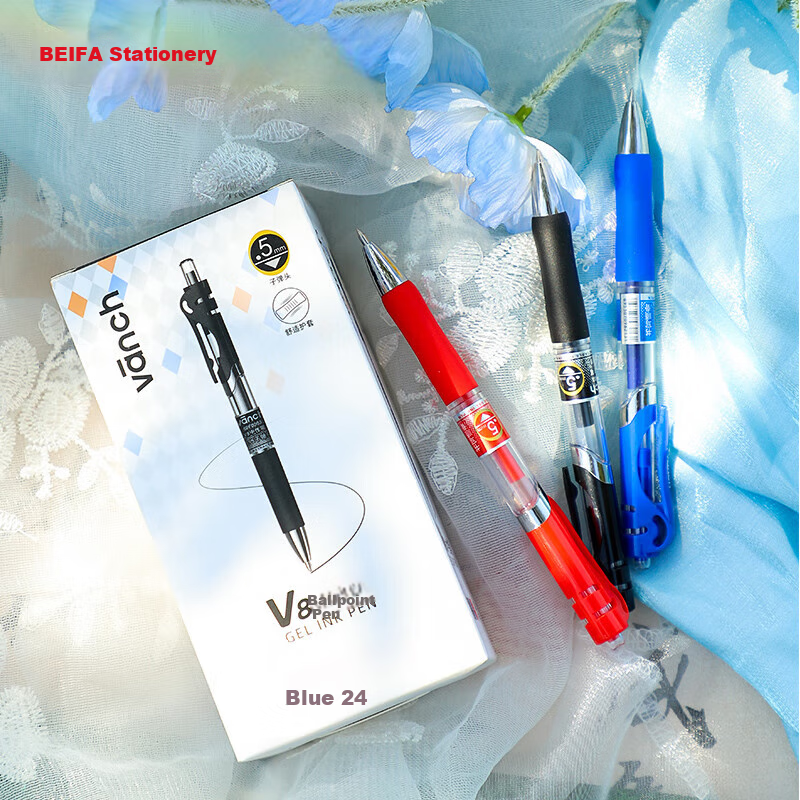 BEIFA V8 Retractable Gel Pen - 0.5mm Large Capacity