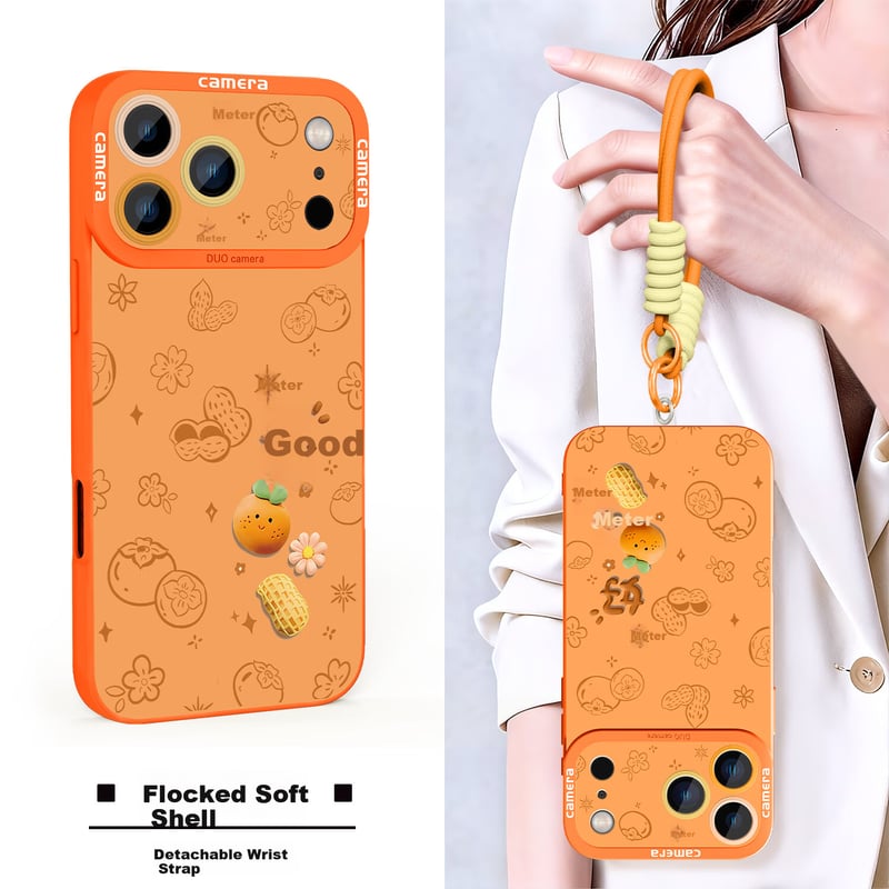 Kelimann iPhone 17 Pro Max Silicone Case with Lens Protection and Lanyard