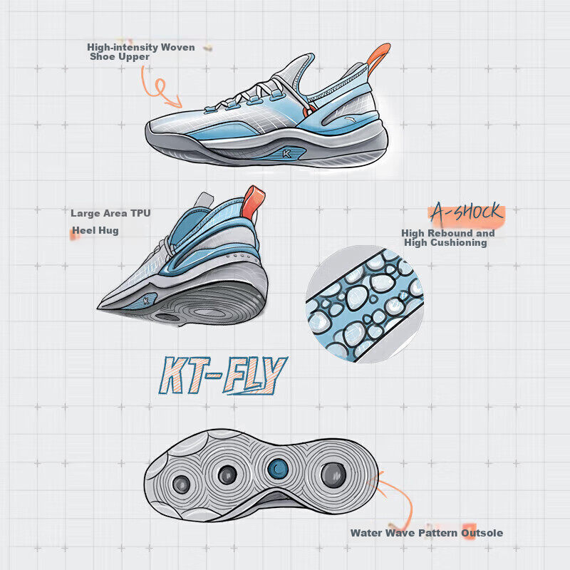 ANTA KT-FLY Thompson Basketball Shoes for Men