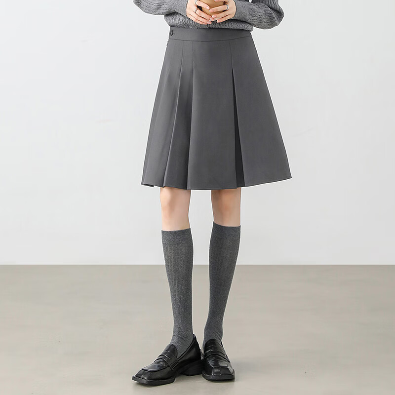 Sentubila Office Commute A-Line Skirt