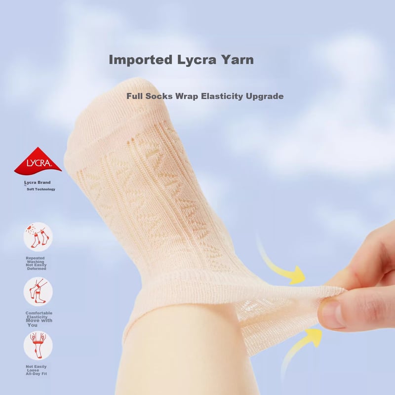 Niduoxiong Baby Summer Thin Cotton Socks