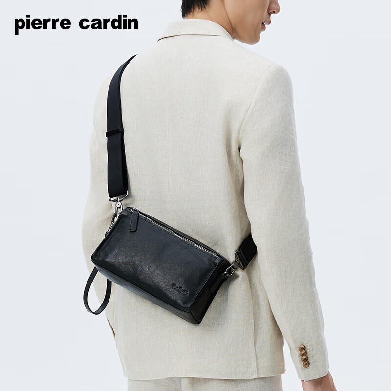 Pierre Cardin Men's Cowhide Shoulder Bag