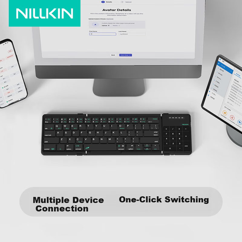 NILLKIN Tri-Fold Bluetooth Keyboard with Touchpad
