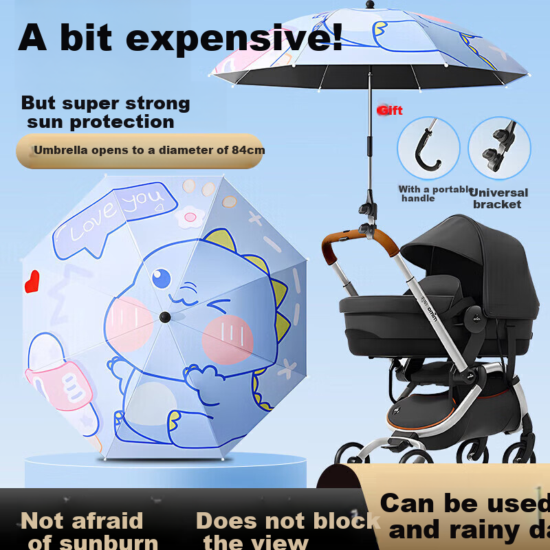 Bahainiao Dinosaur Stroller Sun Umbrella