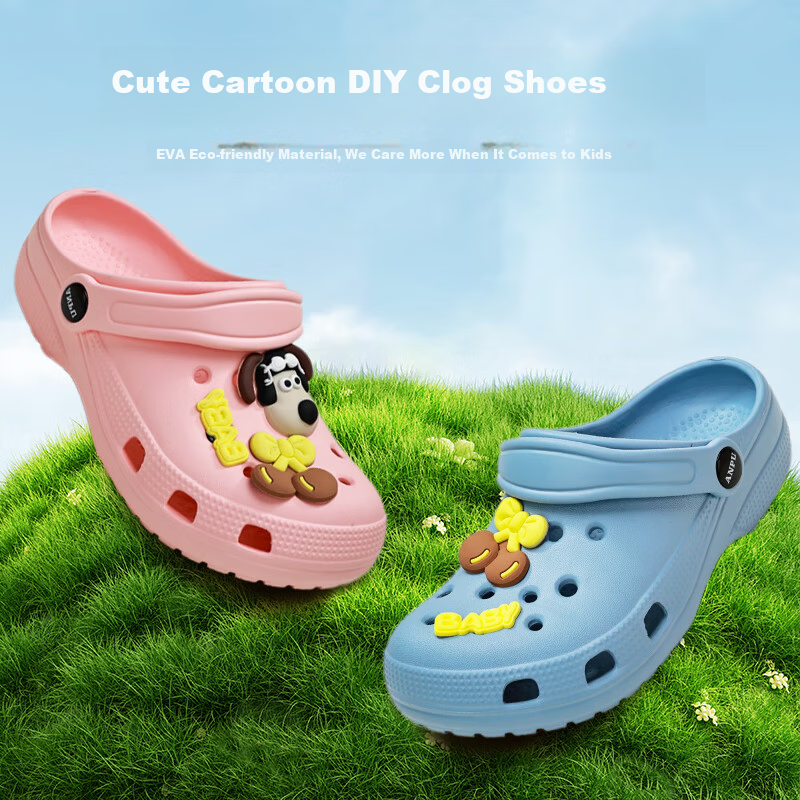 GUOLUOFEI Kids Summer Indoor Slippers - Non-Slip Breathable