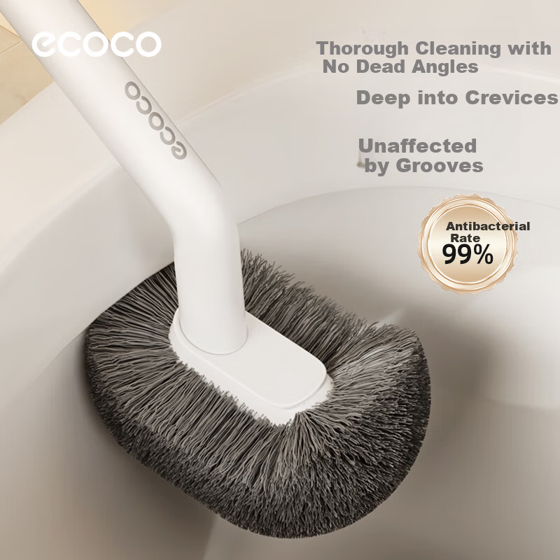 Ecoco Toilet Brush - Wall-Mounted Dead-Angle Cleaner