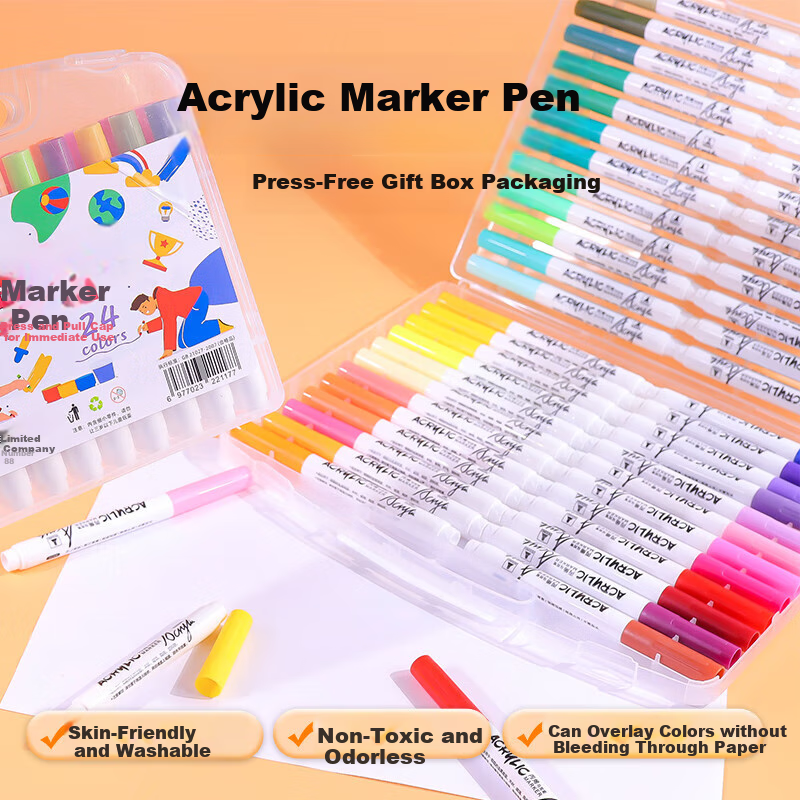 Bojiao Acrylic Markers - 24 Color Set