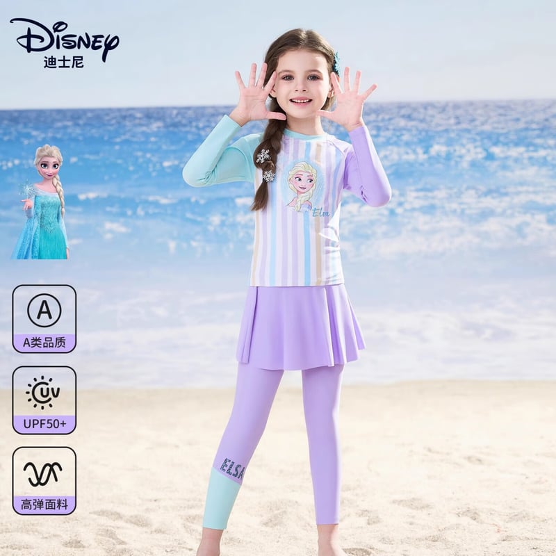 Disney Dishini Girls' Long Sleeve Swimsuit