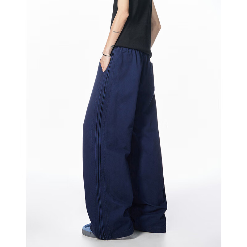 IZEXX Striped Wide-Leg Casual Pants for Men