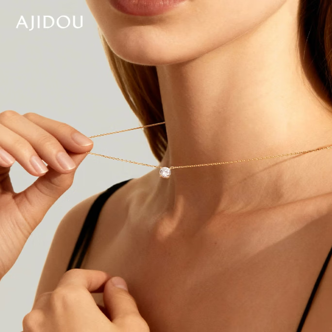 AJIDOU Women's Shiny Zirconium Oxide Necklace