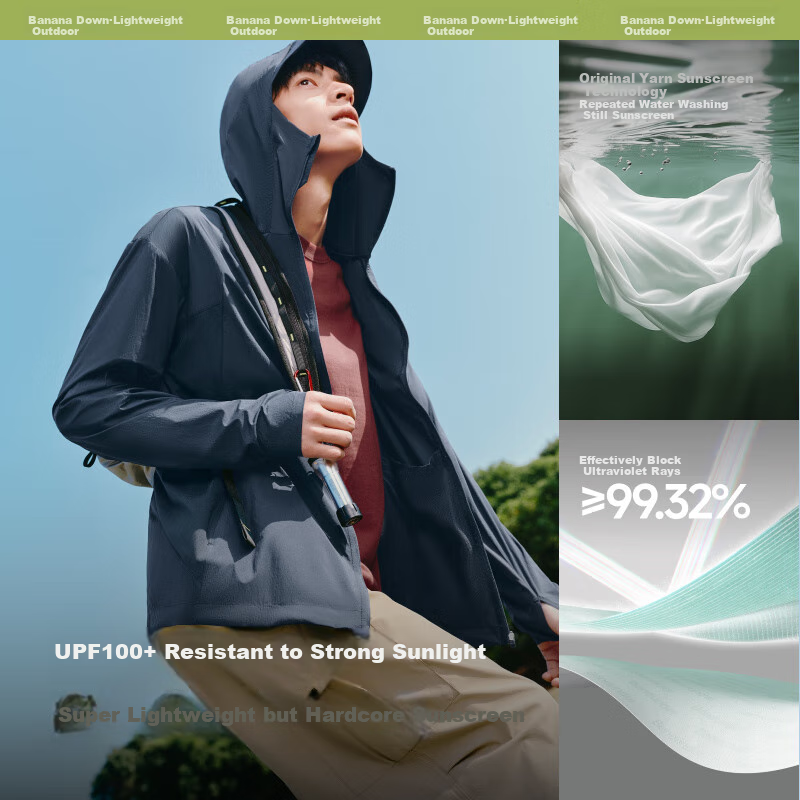 Beneunder Men's Sun Protection Jacket - Lightweight Ice Silk
