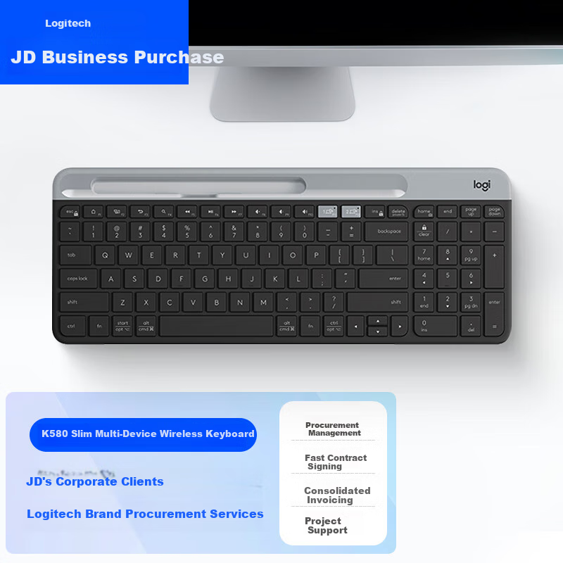 Logitech K580 Ultra-Thin Bluetooth Keyboard - Starry Gray