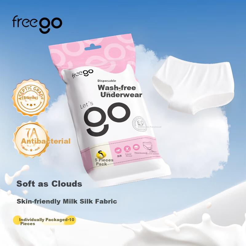 Freego - Sterilized Disposable Underwear for Travel, 10-Pack