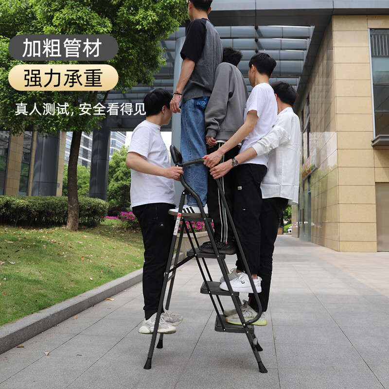 Cenggao Folding Ladder with Gun-Gray Handrail
