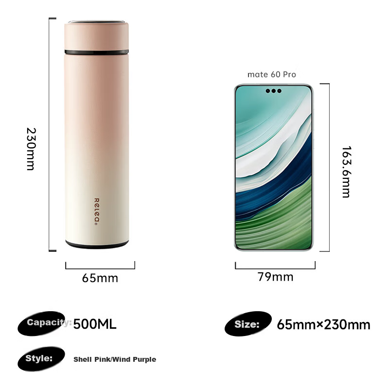 RELEA Insulated Mug for Women - 316 Stainless Steel Large Capacity