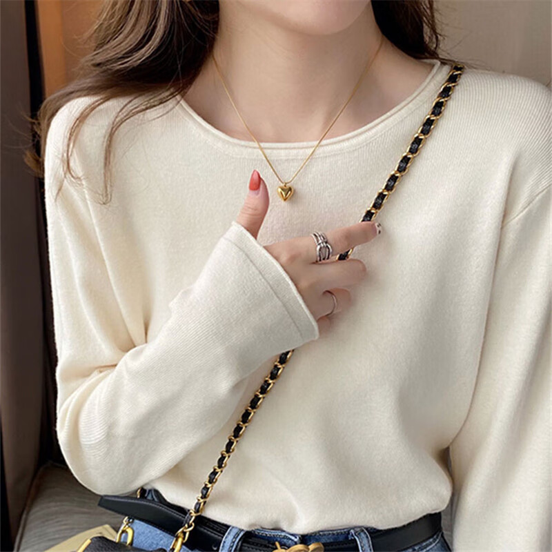 YUZHAOLIN Women's White Base Layer, 2024 Chanel-Style Long Sleeve