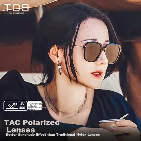 TOSGM Polarized Sunglasses - Bright Black & Gray Tiles