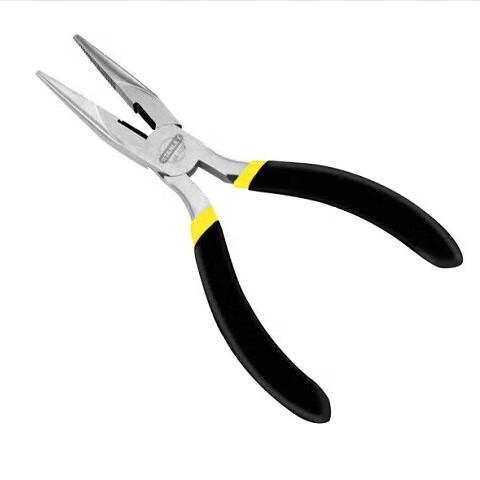 STANLEY Black Double Plastic Handle Needle-Nose Pliers
