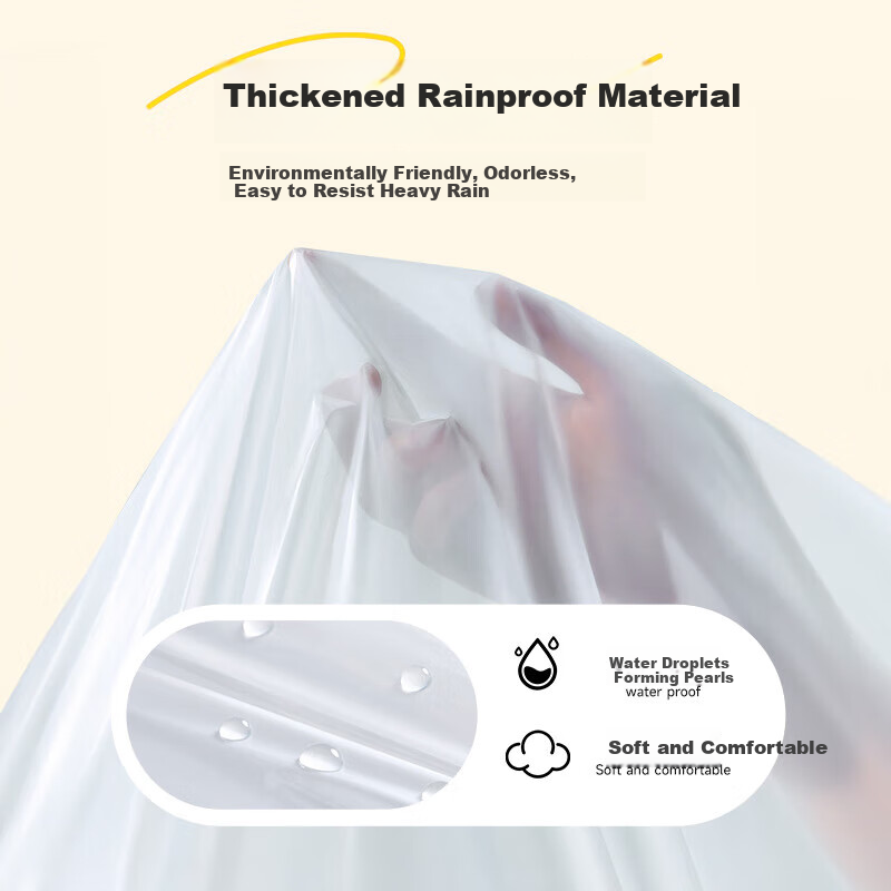 BADIGAO Reusable Thickened Hiking Rain Poncho