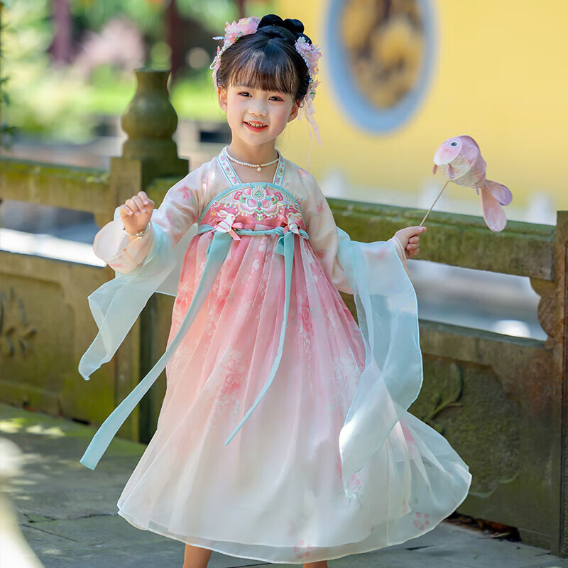 Menghu Moliu Spring Hanfu Dress for Girls