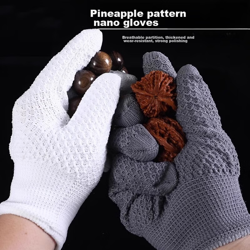 PINYU Antique Gloves Pine Pattern Nano S Size 10 Pairs