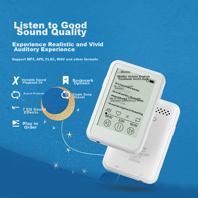 Aigo E-Ink MP3/MP4 Player with Bluetooth 5.4