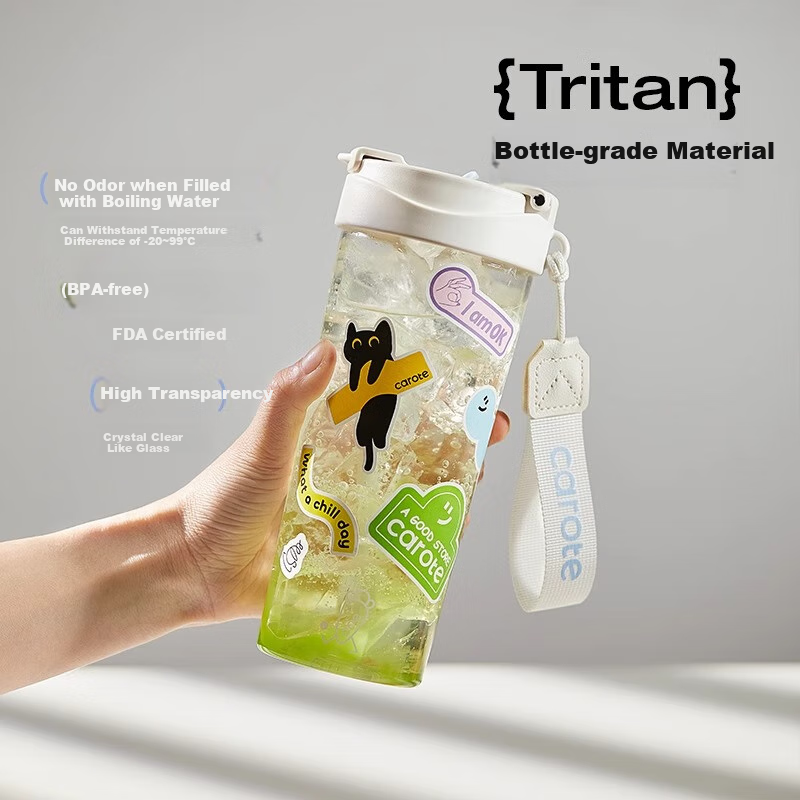 CaROTE Tritan Water Bottle - Cute Big Eyes Sticker