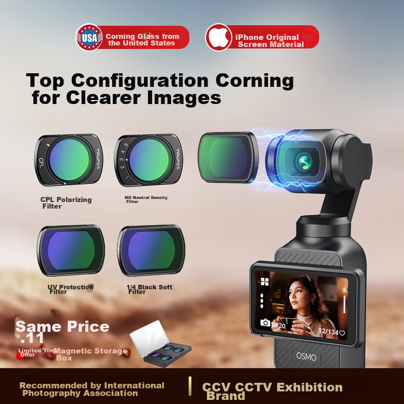 YOUFES Ultra-Clear Ultra-Thin Filter Set for DJI Pocket 3
