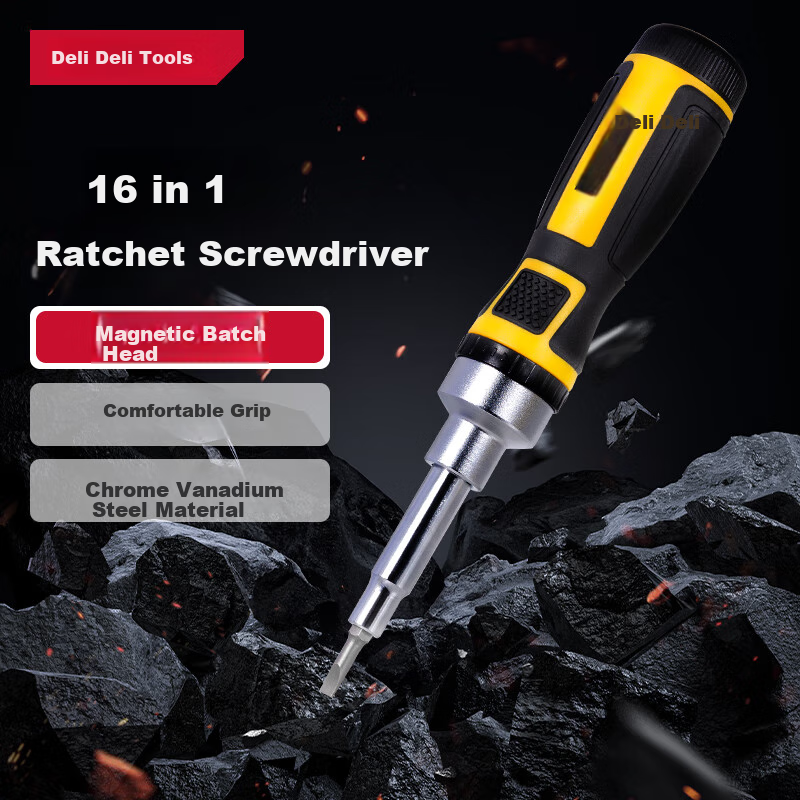Deli 16-In Ratchet Screwdriver Set DL2