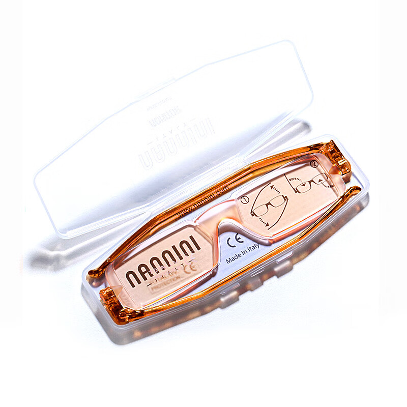 NANNINI Anti-Blue Light Reading Glasses Amber 200 Degrees