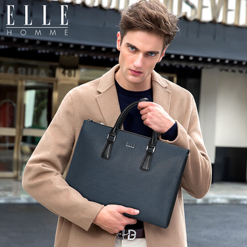 Elle Homme Men's Business Leather Briefcase