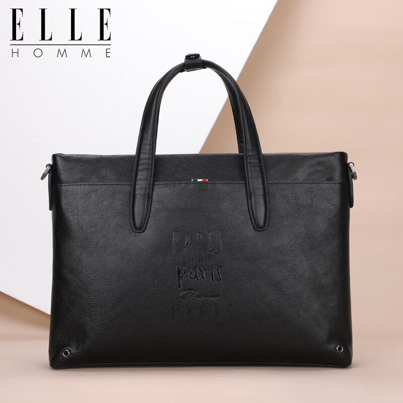 ELLE HOMME Men's Business Briefcase Black
